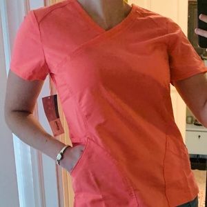 Pink scrubs top